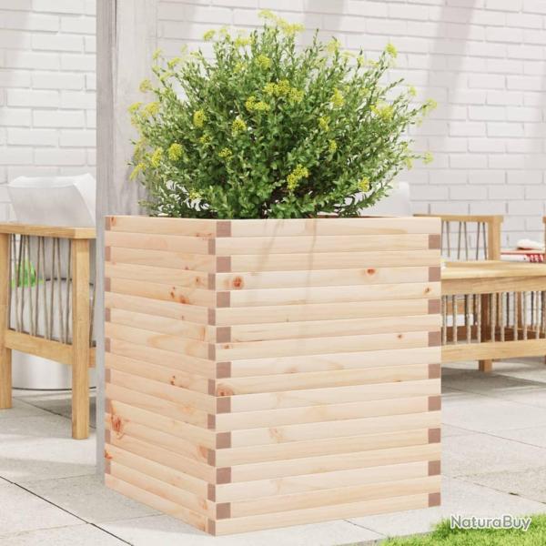 Jardinire 60x60x68,5 cm bois de pin massif alsavelo