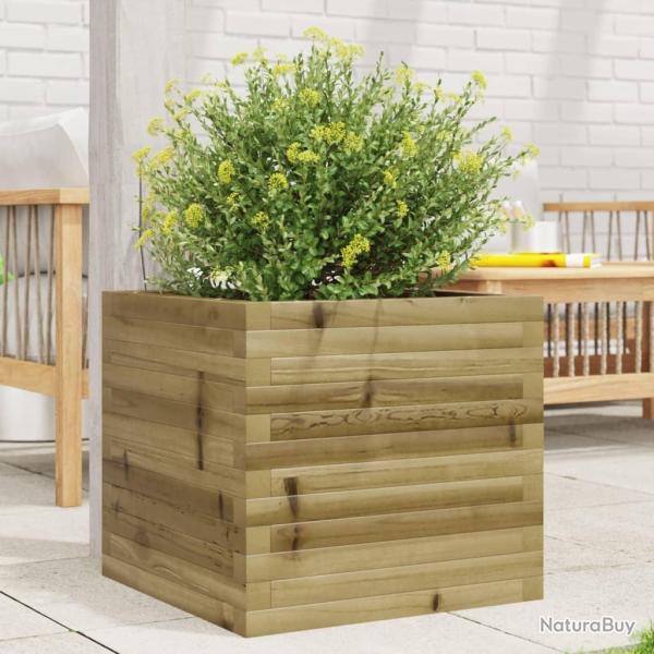 Jardinire 50x50x45,5 cm bois de pin imprgn alsavelo