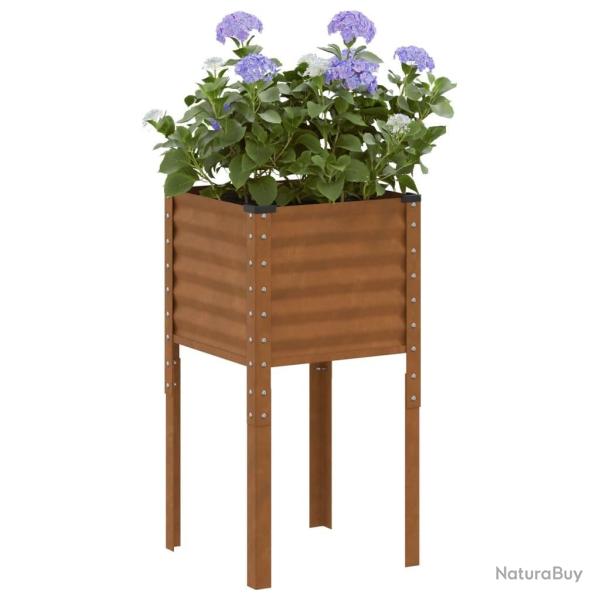 Jardini�re 45x45x88 cm acier r�sistant aux intemp�ries