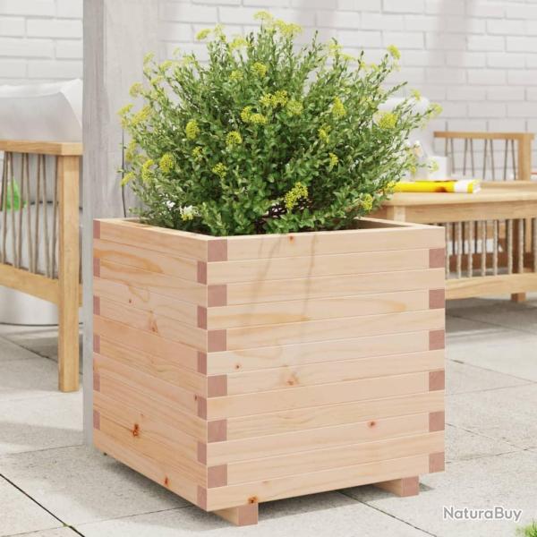 Jardinire 50x50x49,5 cm bois de pin massif alsavelo
