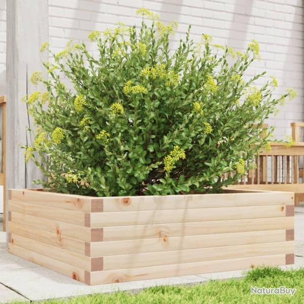Jardinire 70x70x23 cm bois de pin massif alsavelo