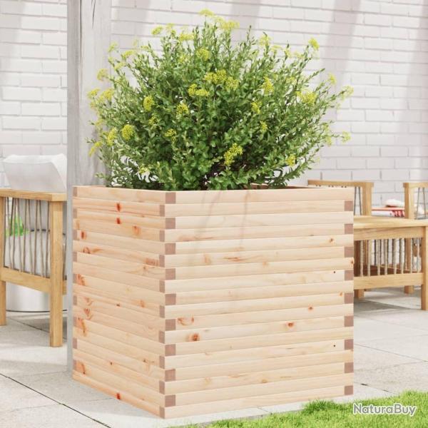 Jardinire 70x70x68,5 cm bois de pin massif alsavelo