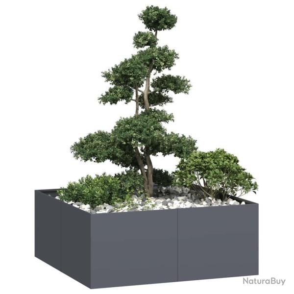Jardini�re anthracite 100x100x40 cm acier