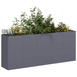 Jardini&egrave;re anthracite 200x40x80 cm acier lamin&eacute; &agrave; froid