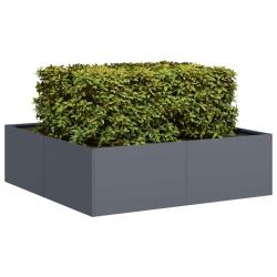 Jardini&egrave;re anthracite 100x100x30 cm acier