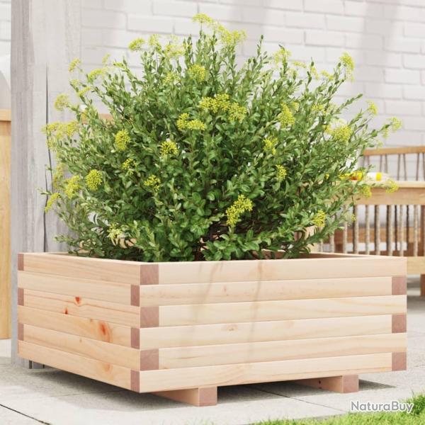 Jardinire 60x60x26,5 cm bois de pin massif alsavelo