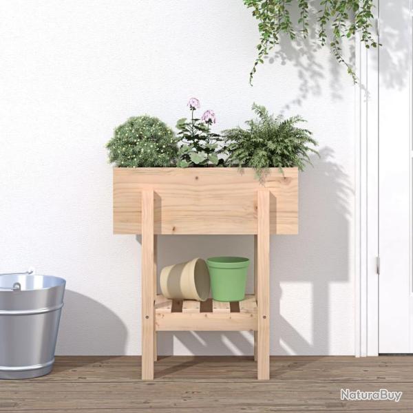 Jardinire 62x30x69 cm bois massif de pin alsavelo