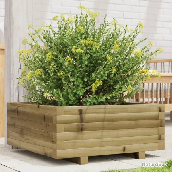 Jardinire 60x60x26,5 cm bois de pin imprgn alsavelo