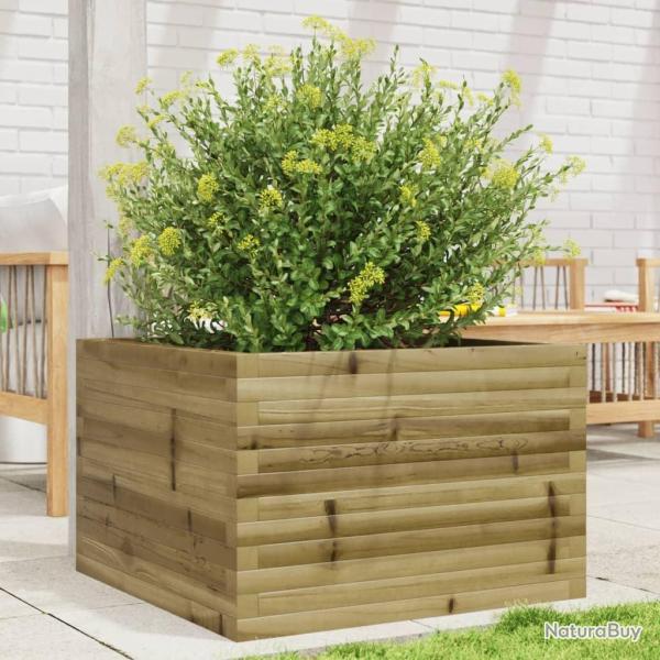 Jardinire 70x70x45,5 cm bois de pin imprgn alsavelo