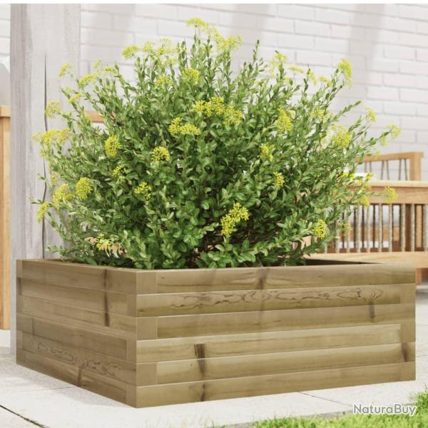 Jardinire 60x60x23 cm bois de pin imprgn alsavelo