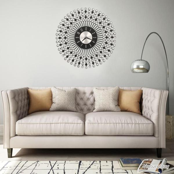 Horloge murale Mtal 43 cm Noir alsavelo