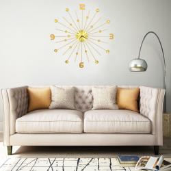 Horloge murale M&eacute;tal 70 cm Dor&eacute; alsavelo