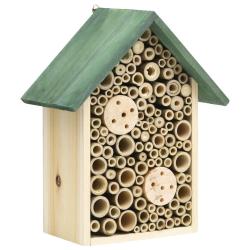 H&ocirc;tel &agrave; insectes 2 pcs 23x14x29 cm Bois de sapin massif