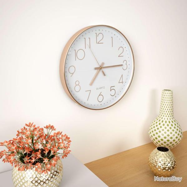 Horloge murale 30 cm Or ros�