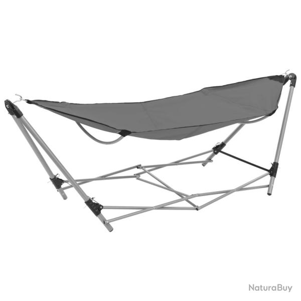 Hamac avec support pliable Gris alsavelo