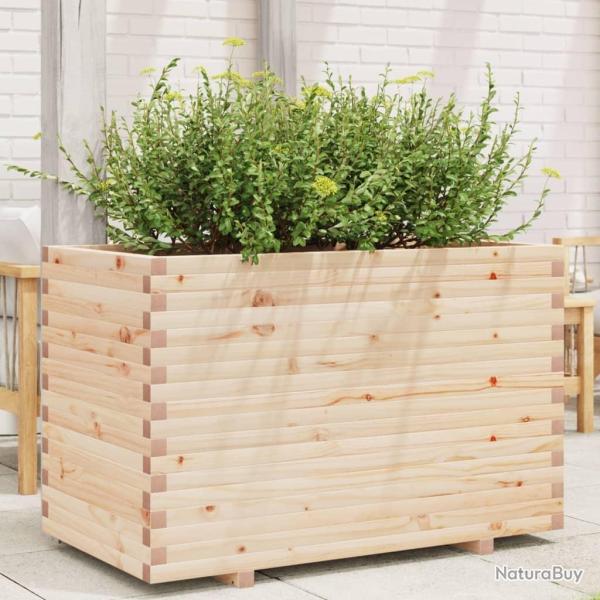 Jardinire 110x60x72 cm bois de pin massif alsavelo