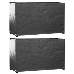 Housses salon de jardin 2pcs 8oeillets 125x55x75cm rectangulaire alsavelo