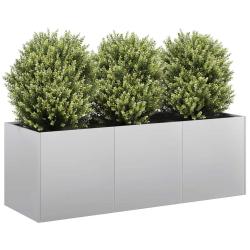 Jardini&egrave;re 120x40x40 cm acier galvanis&eacute;