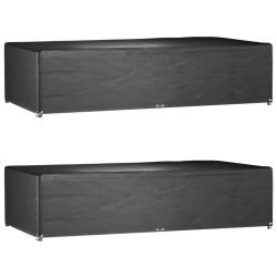 Housses de salon de jardin 2 pcs 12 oeillets rectangulaire alsavelo