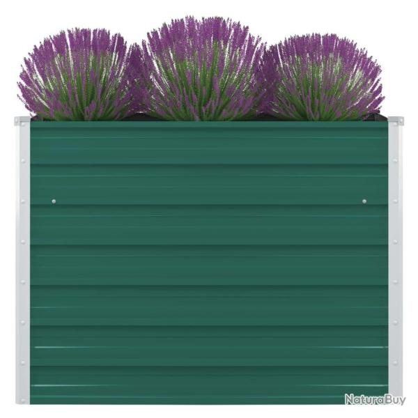 Jardinire 100 x 100 x 77 cm Acier galvanis Vert alsavelo