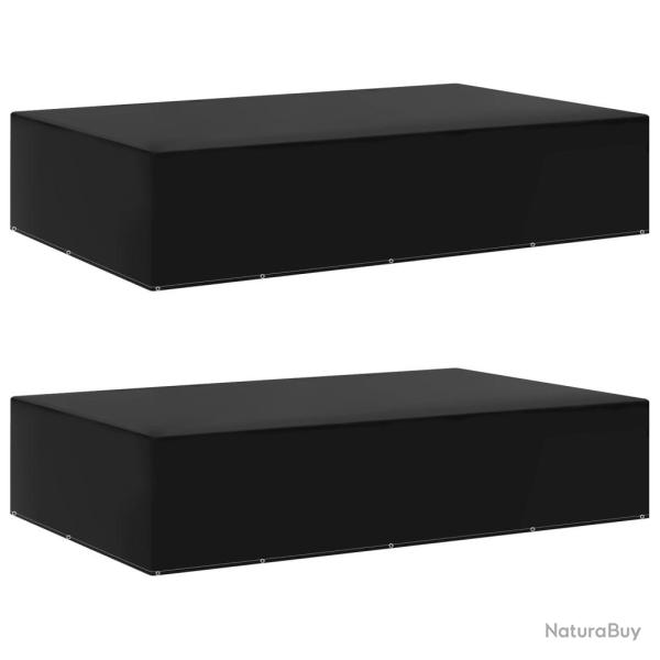 Housses de salon de jardin 2 pcs 12 oeillets 325x205x70 cm alsavelo