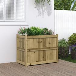 Jardini&egrave;re 90x50x70 cm bois de pin impr&eacute;gn&eacute;