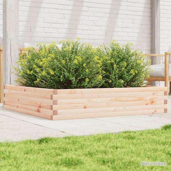 Jardinire 110x110x23 cm bois de pin massif alsavelo