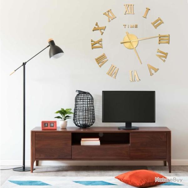 Horloge murale 3D Design moderne Dor� 100 cm XXL alsavelo