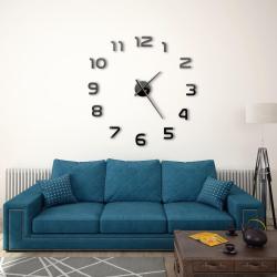 Horloge murale 3D Design moderne 100 cm XXL Noir alsavelo
