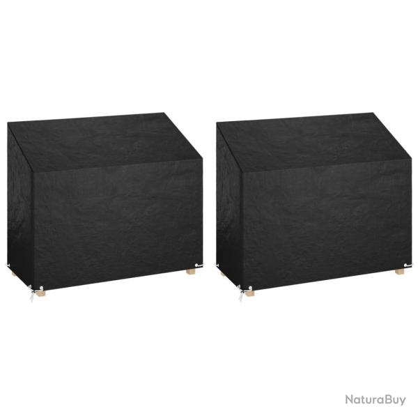 Housses de banc de jardin 2 pcs 8 oeillets 160x70x70/88 cm PE alsavelo