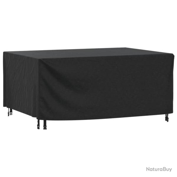 Housse de salon de jardin noir 172x113x73 cm impermable 420D alsavelo