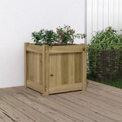 Jardini&egrave;re 40x40x40 cm bois de pin impr&eacute;gn&eacute;