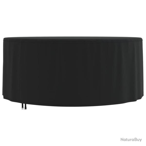 Housse de salon de jardin rond noir  182x71 cm oxford 420D alsavelo