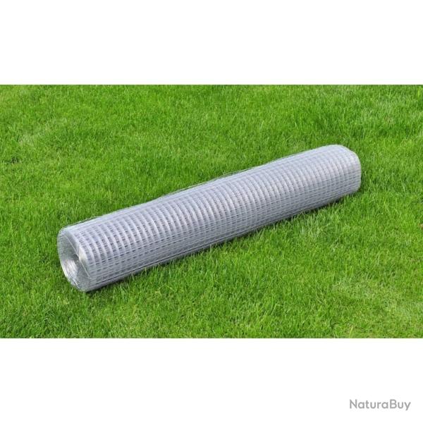 Grillage pour voli�re acier galvanis� 10x1 m argent�