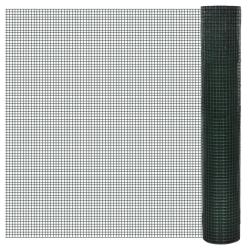 Grillage Acier galvanis&eacute; et rev&ecirc;tement en PVC 25 x 1 m Vert