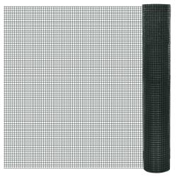 Grillage Acier galvanis&eacute; et rev&ecirc;tement en PVC 25 x 1 m Vert