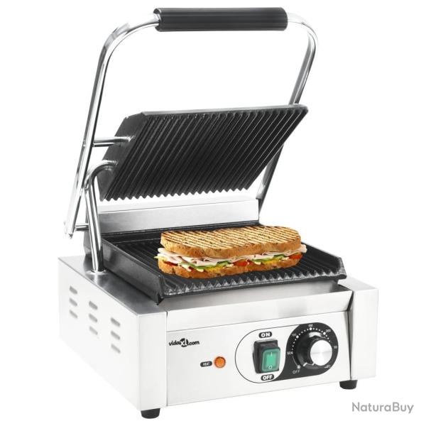 Grill pour panini rainur� Acier inoxydable 1800 W 31x30,5x20 cm alsavelo