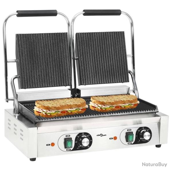 Gril de panini � double rainure 3600 W 57x30,5x20 cm alsavelo