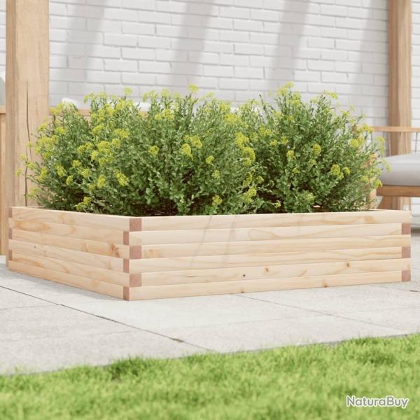 Jardinire 100x100x23 cm bois de pin massif alsavelo