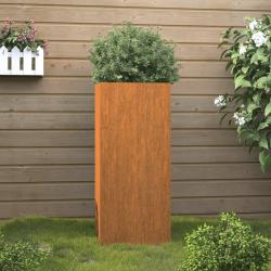 Jardini&egrave;re 32x29x75 cm acier corten
