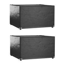Housses de salon de jardin 2 pcs 8 oeillets 125x125x75 cm carr&eacute;