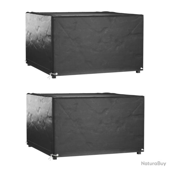 Housses de salon de jardin 2 pcs 8 oeillets 125x125x75 cm carr�