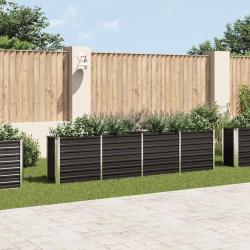 Jardini&egrave;re 320x40x77 cm Acier galvanis&eacute; Anthracite alsavelo
