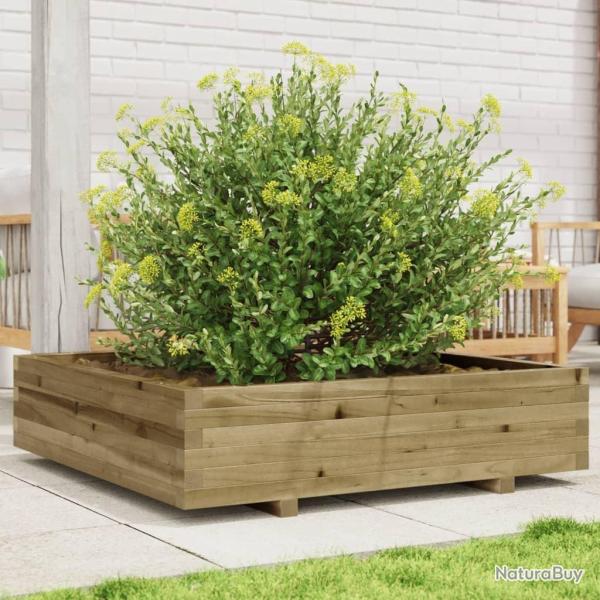 Jardinire 100x100x26,5 cm bois de pin imprgn alsavelo