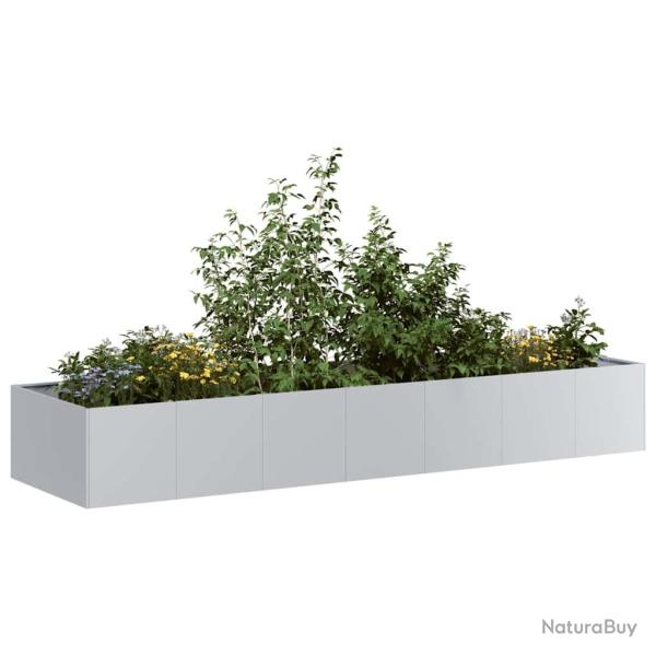 Jardinire 280x80x40 cm acier galvanis alsavelo