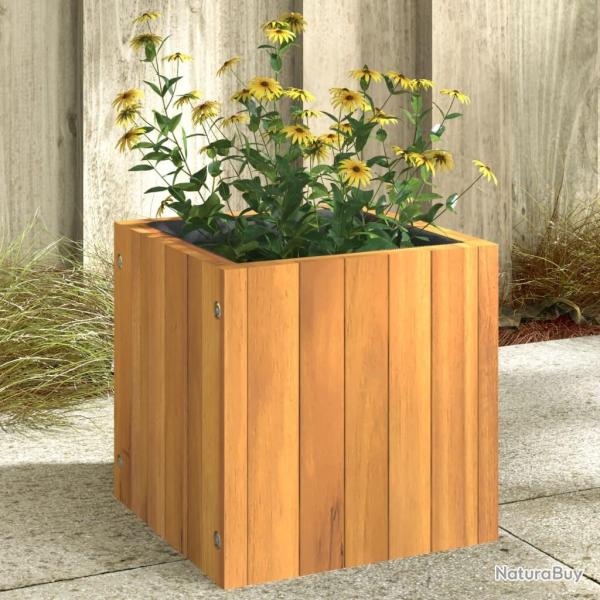 Jardini�re 25x25x25 cm bois massif d'acacia