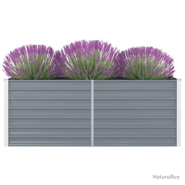 Jardini�re 160 x 80 x 45 cm Acier galvanis� Gris