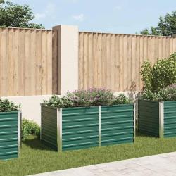 Jardini&egrave;re 160 x 80 x 77 cm Acier galvanis&eacute; Vert alsavelo