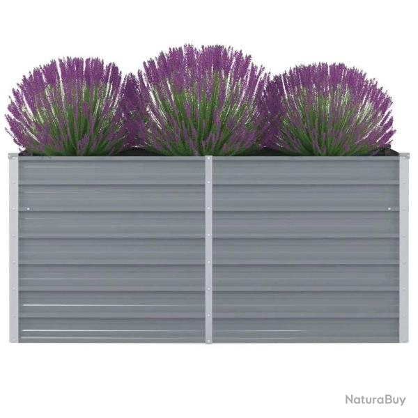 Jardini�re 160 x 80 x 77 cm Gris Acier galvanis�
