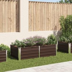 Jardini&egrave;re 160 x 80 x 45 cm Acier galvanis&eacute; Marron